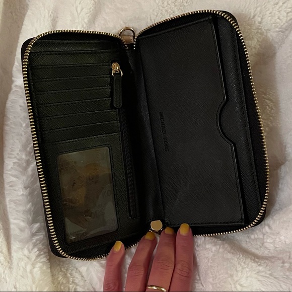 Black and Gold MK Wallet - Picture 2 of 6